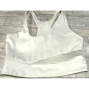 Women's Free People Movement‎ Trophy Life Crop Tank Top White Racerback LARGE
